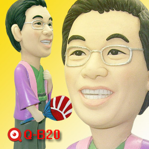 Q-B20-輕扇日本男孩公仔